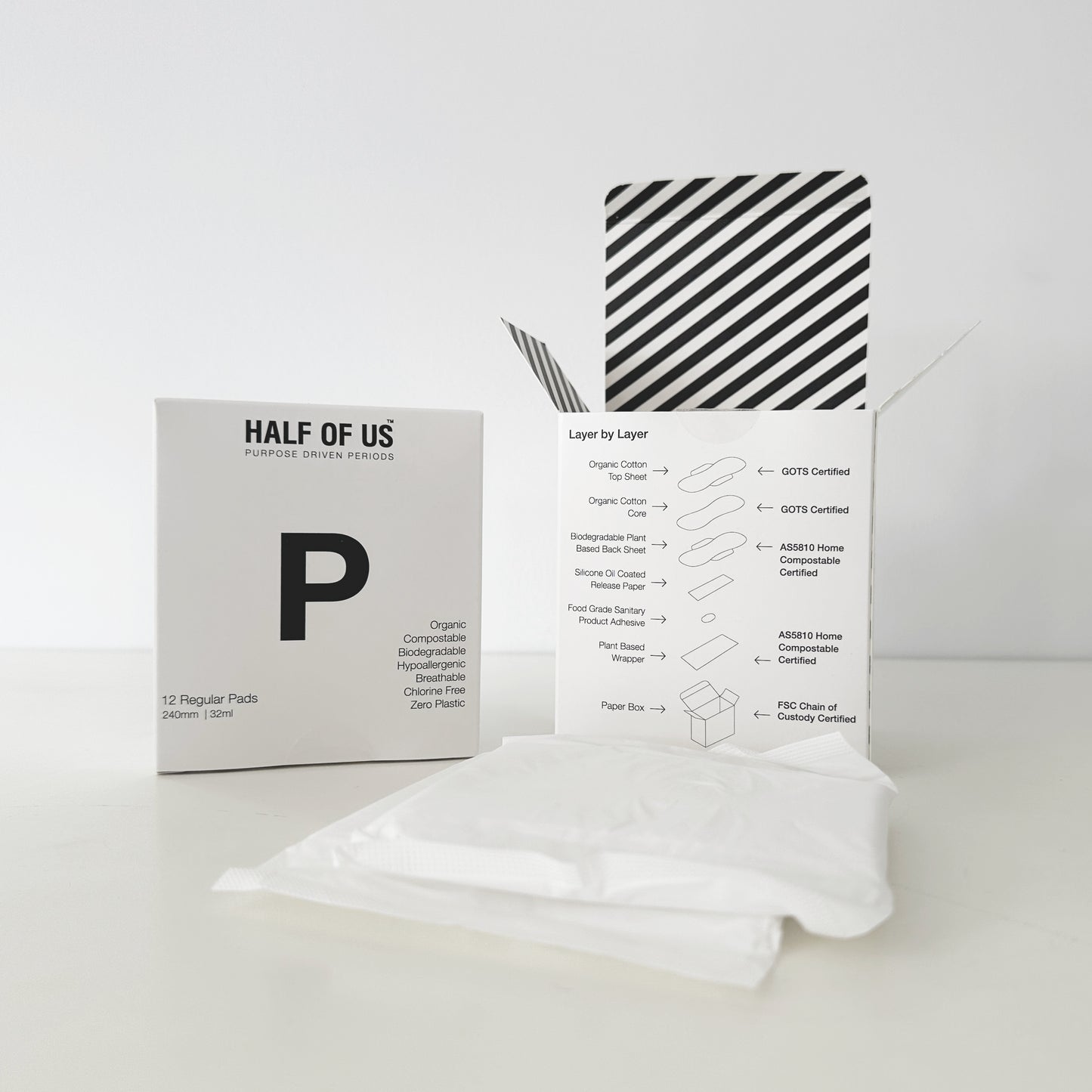 Organic Cotton Pads – Regular x 12